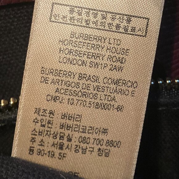 Auth. Burberry Leather & House Check Medium Banner Handbag With Strap *MINT* - Picture 11 of 16